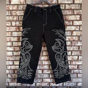 RIPNDIP Western Embroidered Black Jeans Size 34